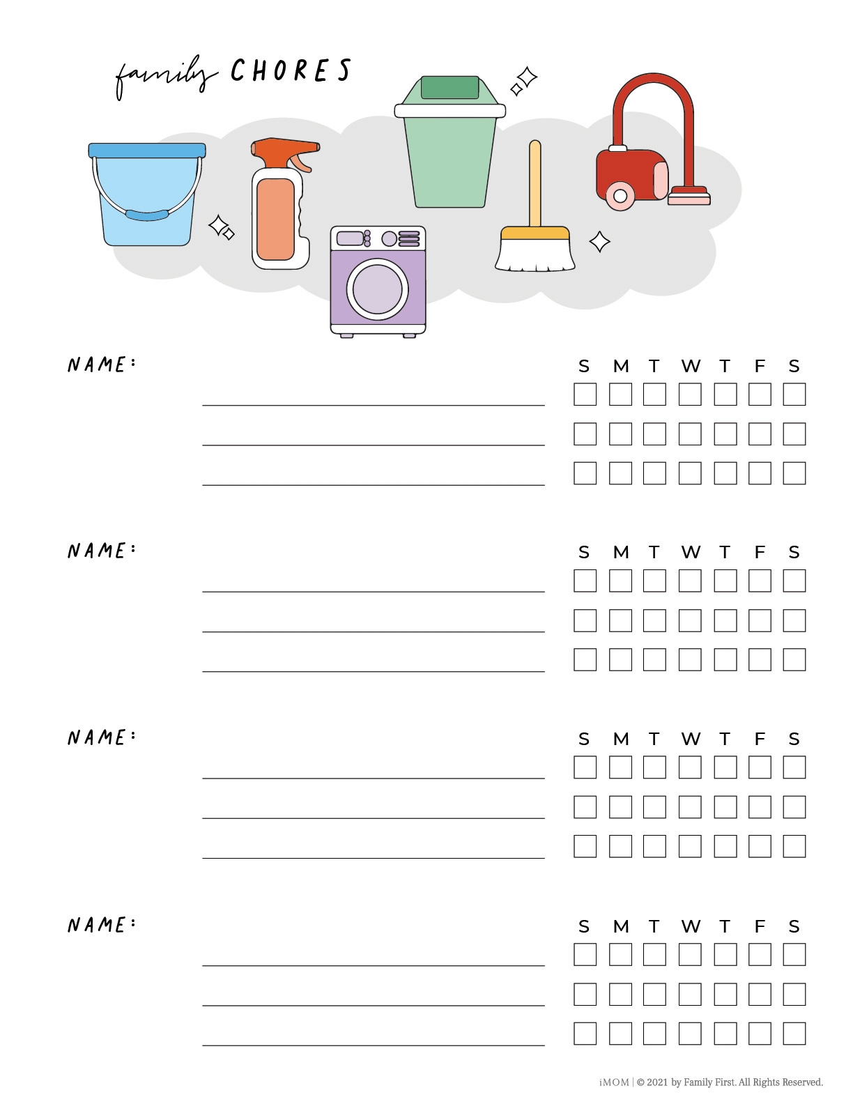 Free Printable Family Routine Chart