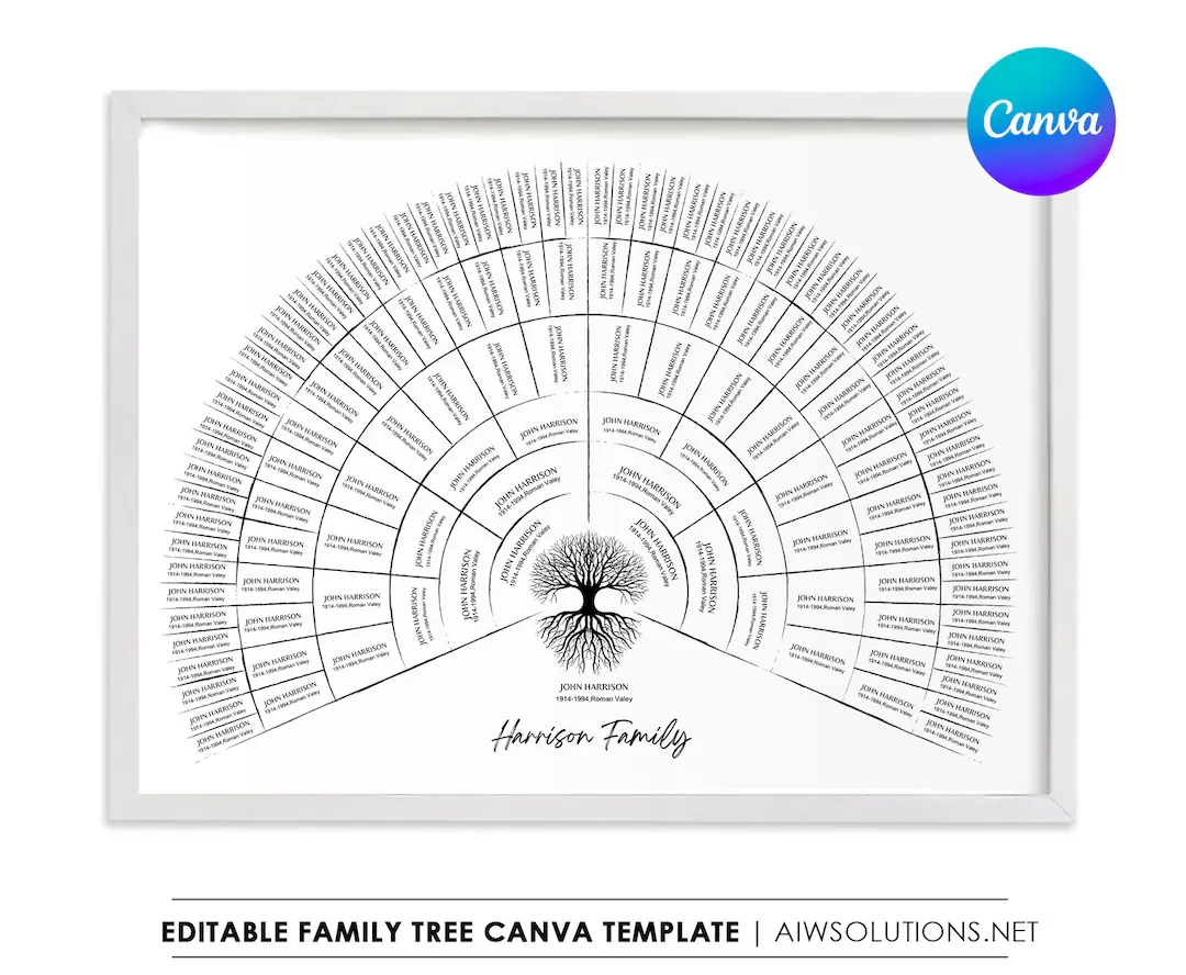 Printable Blank Family Fan Chart