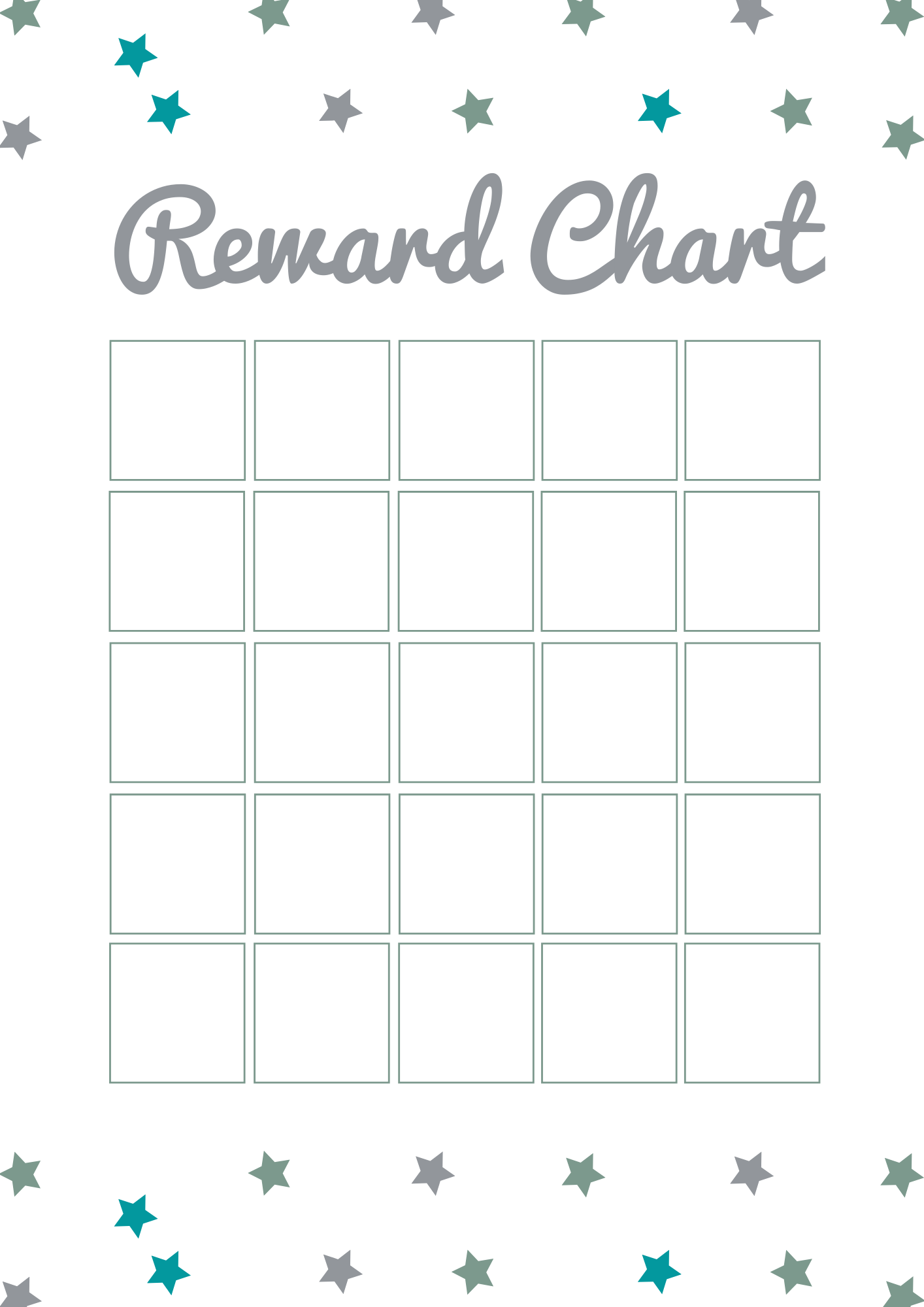 Toddler Reward Chart Printable Free