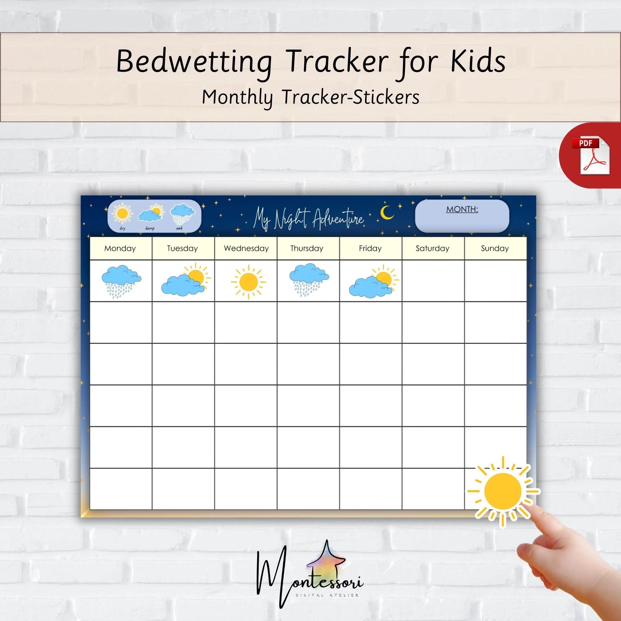 Printable Bedwetting Reward Chart