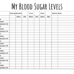 Blood Sugar Level Tracker Printable Sheet Blood Glucose Level Printable Table Record Ketone Levels Medication Tracker Etsy