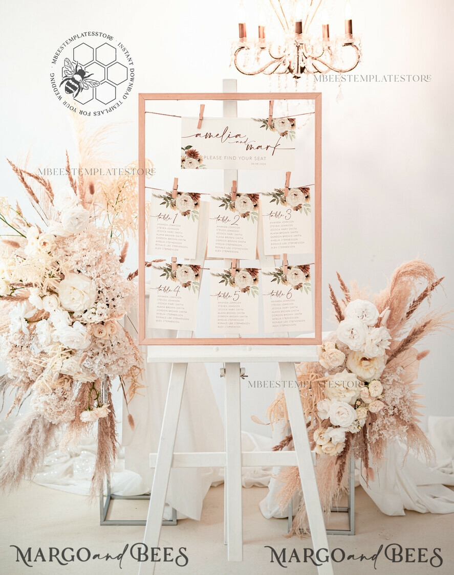 Printable Seating Chart Cards