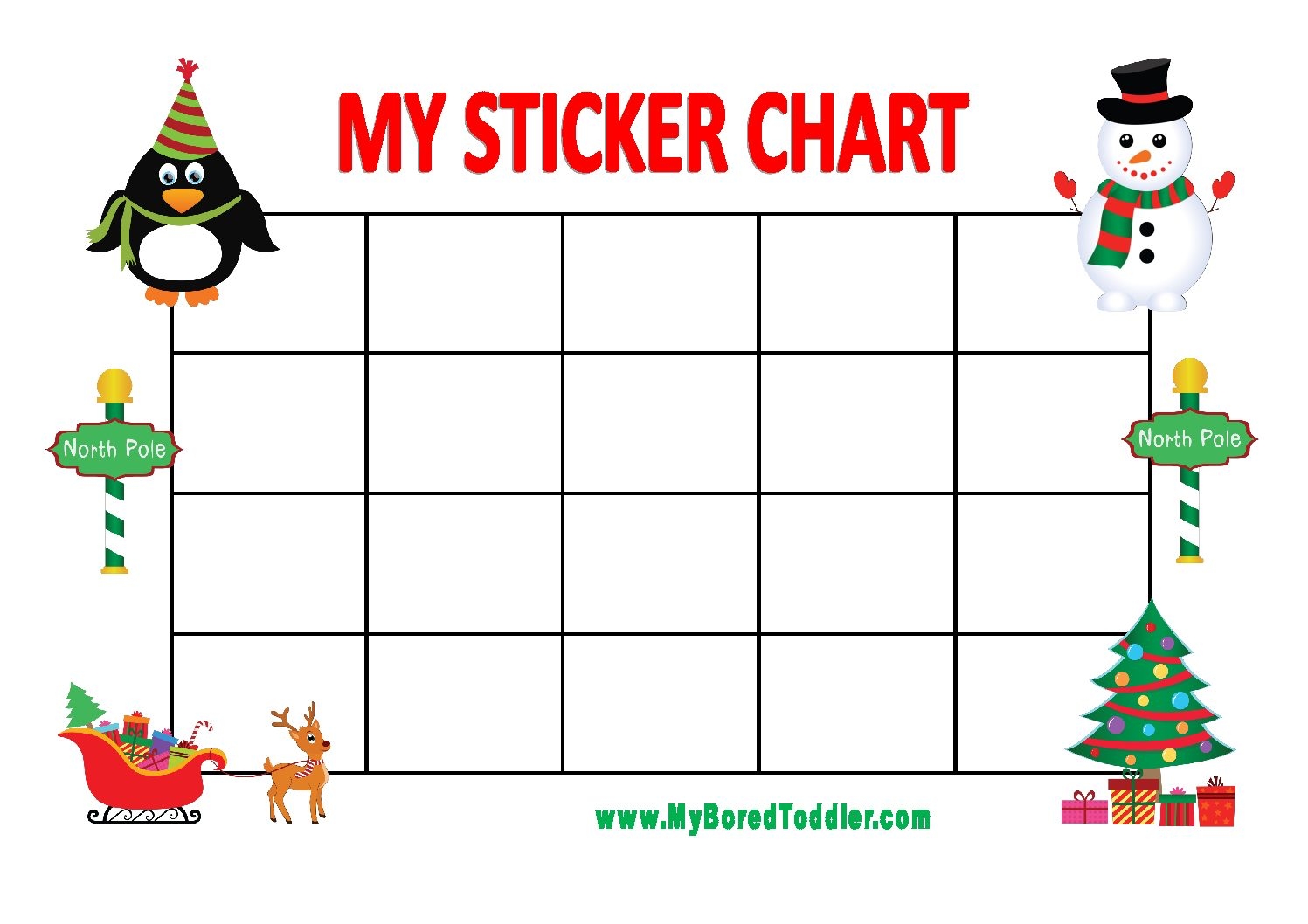 Printable Christmas Reward Chart