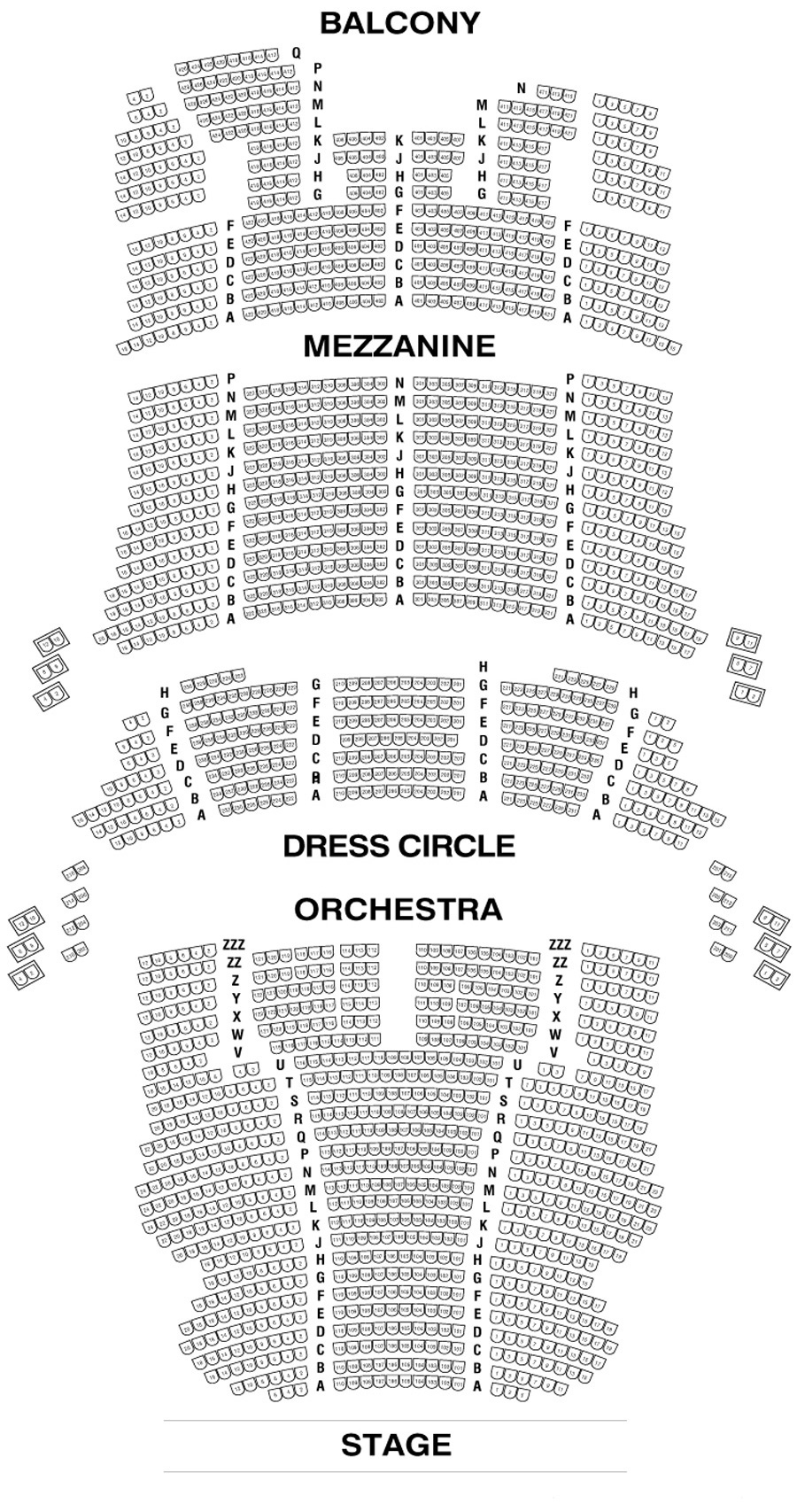 Chicago Theater Seating Chart Printable