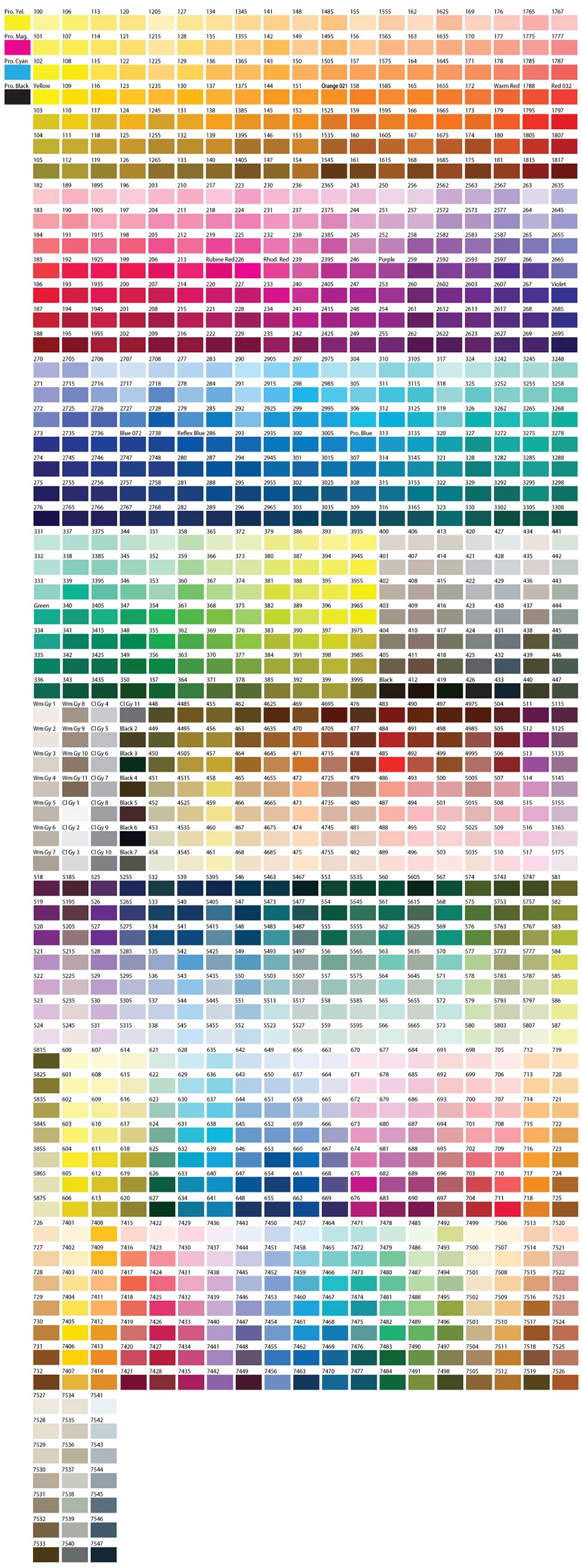 Printable Pantone Color Chart Online Printable Pantone Color Chart Online