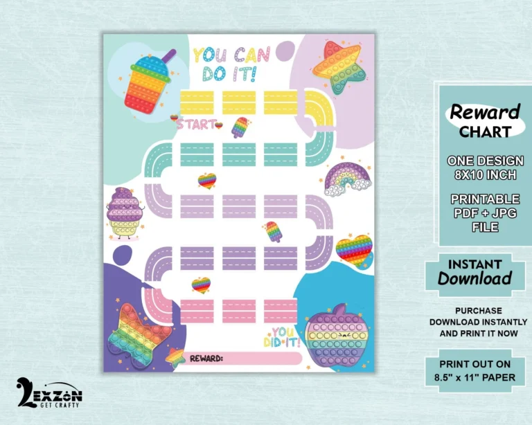 Cupcake Reward Chart Etsy