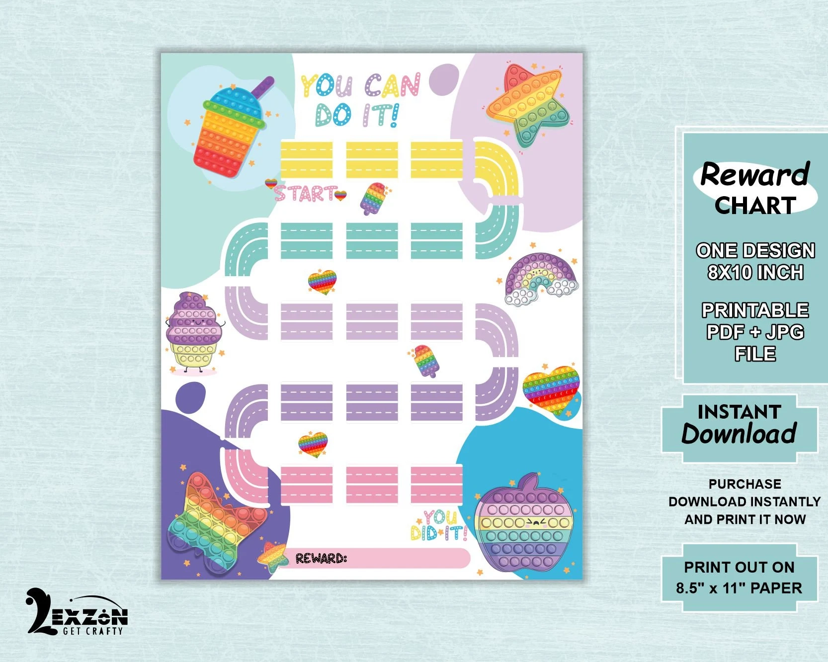 Printable Cupcake Sticker Charts