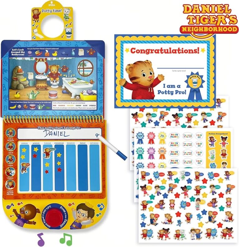 Daniel Tiger Potty Training Reward Chart Potty Time With Daniel Workbook Includes Stories Activities Stickers And Sound Button Daniel Tiger s Neighborhood Cottage Door Press 9781646386222 Amazon Books