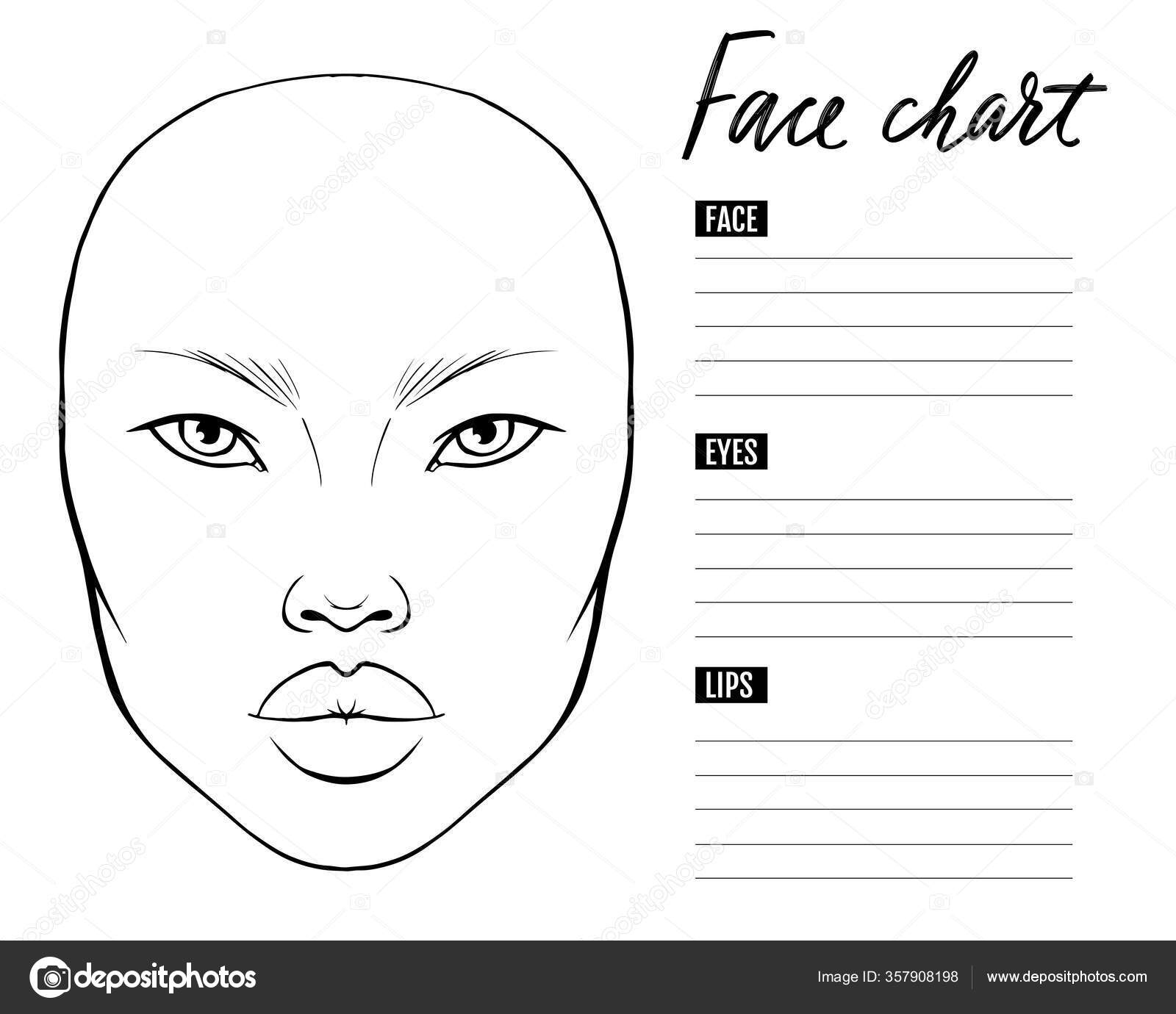 Free Printable Blank Face Chart Makeup