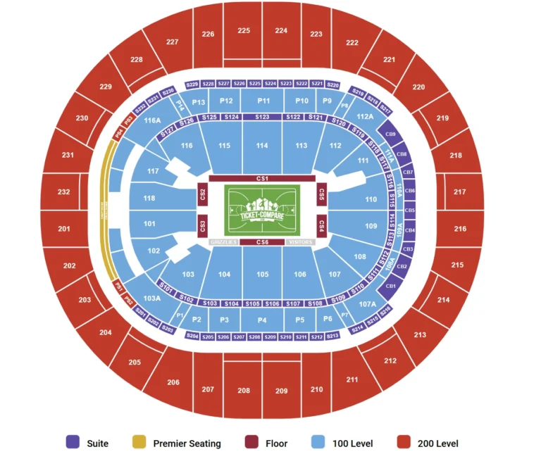 FedExForum TN Seating Chart Ticket Compare