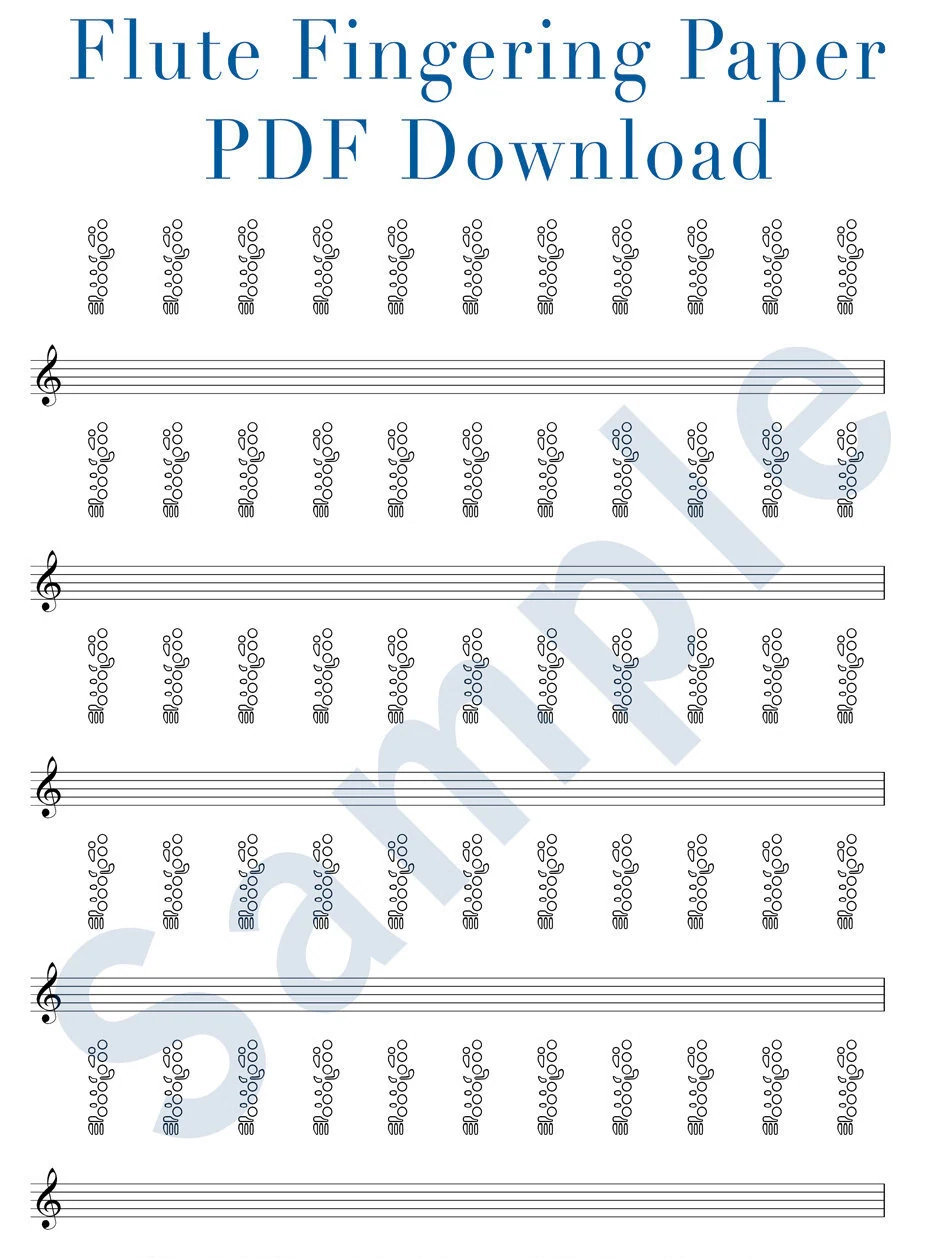 Printable Flute Trill Chart