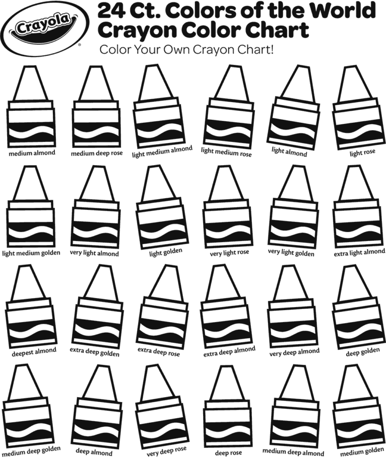 Free Crayola Color Swatches Coloring Pages For Kids