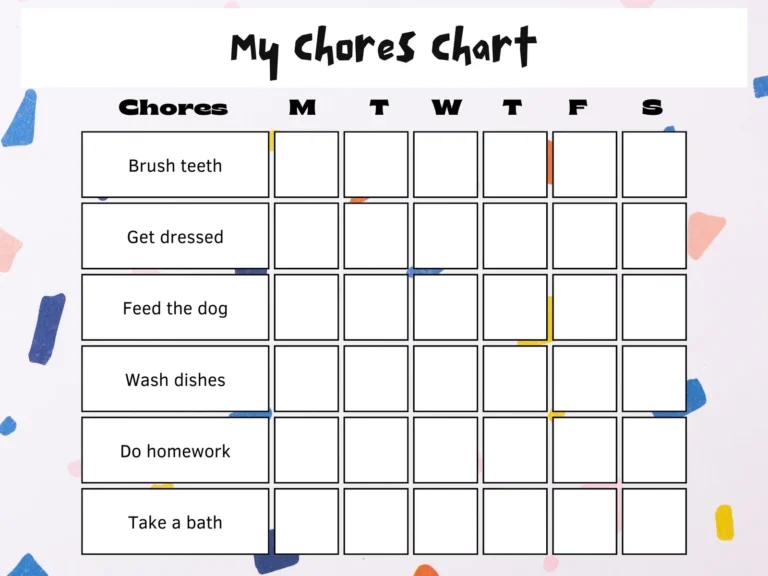 Free Customizable Chore Chart Templates To Print Canva