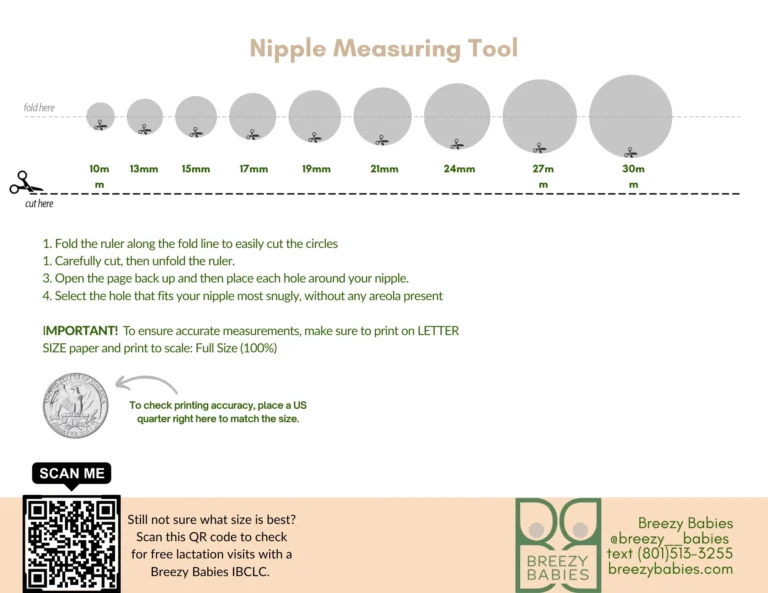 FREE Nipple Measuring Tool Find Your Flange Size Breezy Babies