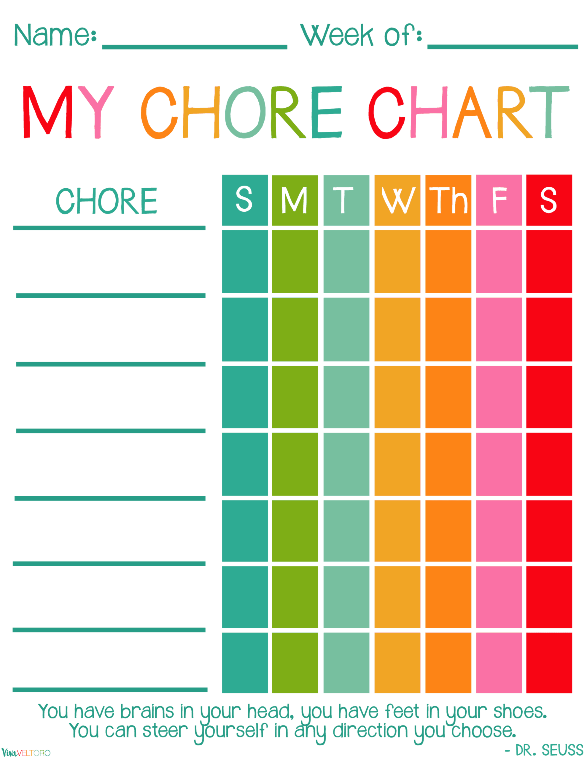 Preschooler Free Printable Picture Chore Chart