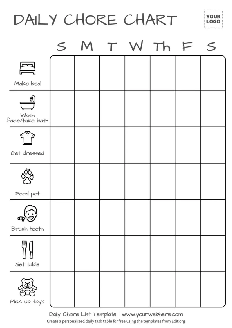 Chores Charts Printable