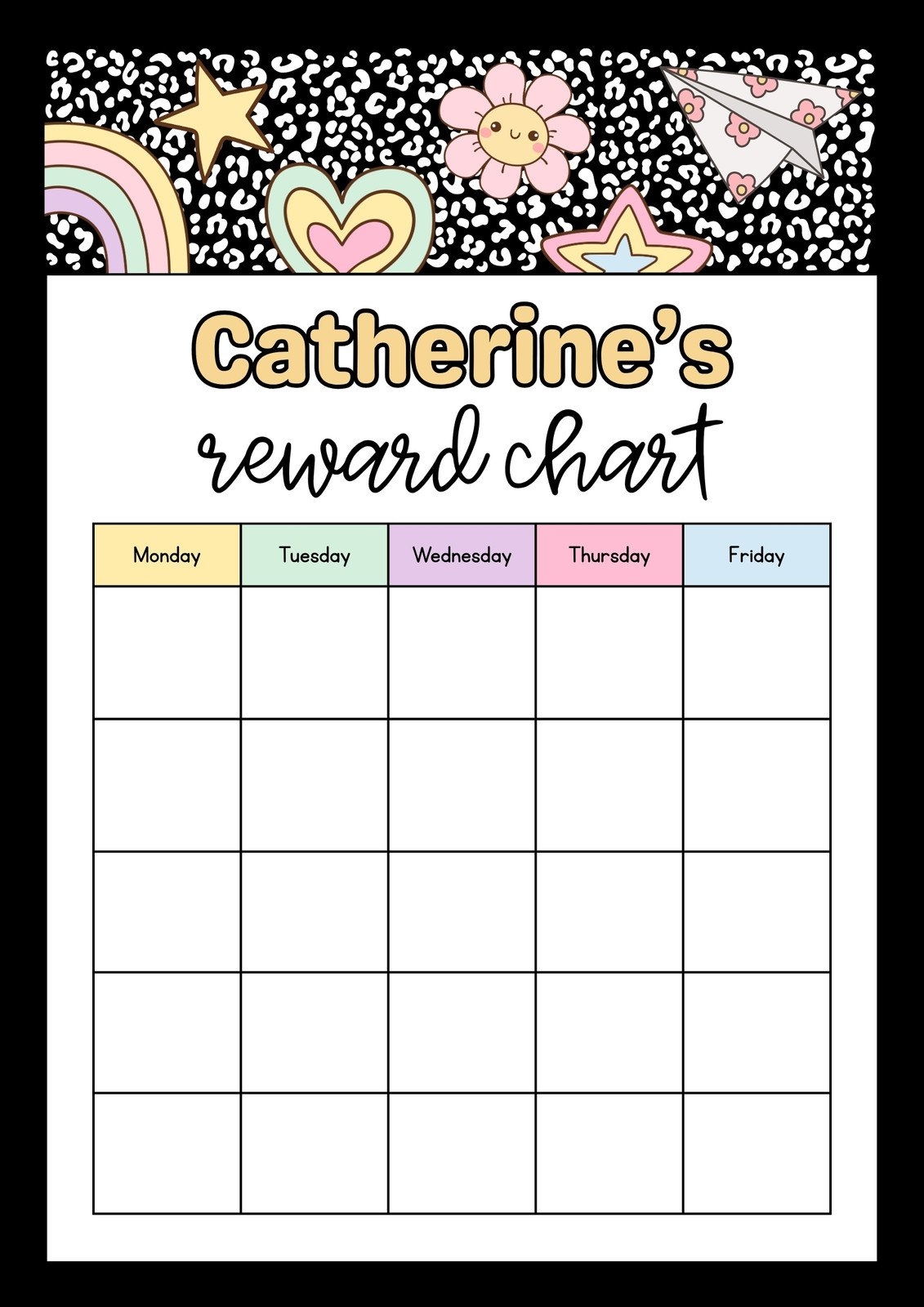 Free Printable Girl Sticker Chart