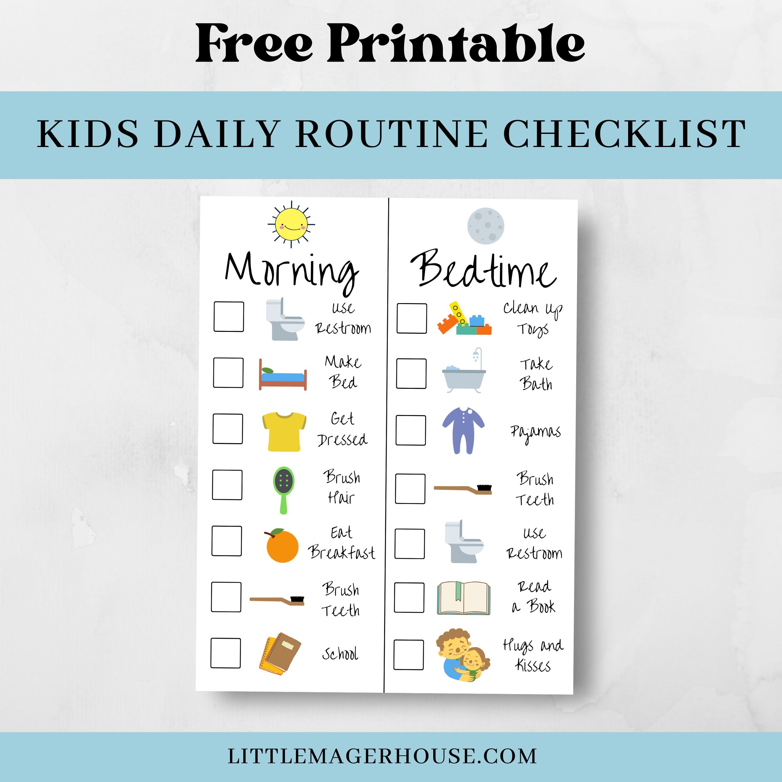 Free Printable Morning Routine Charts