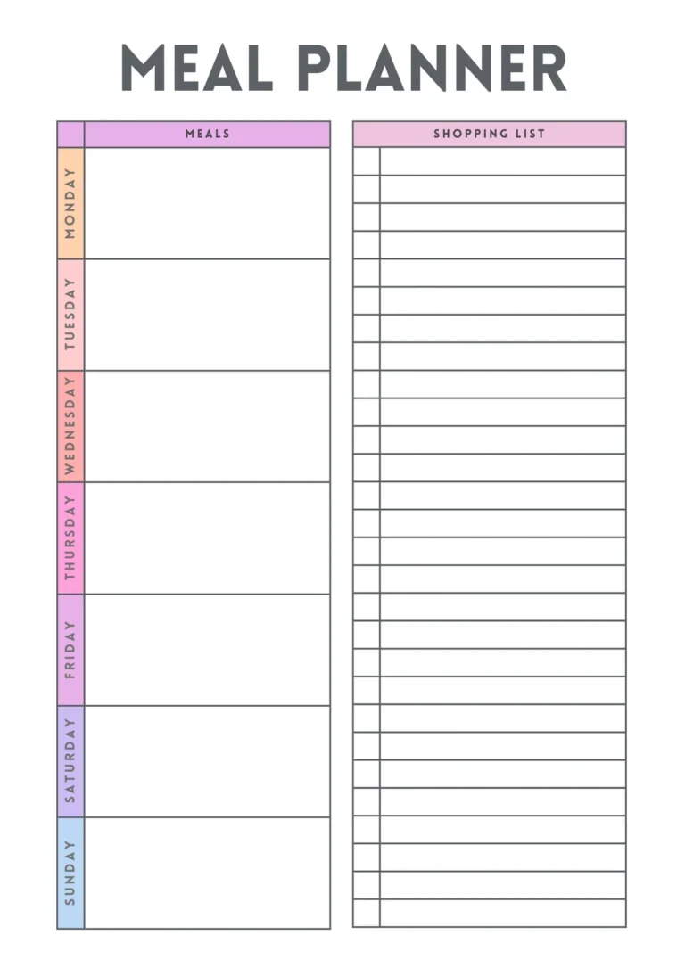 Free Printable Meal Planner Templates To Edit Online Canva