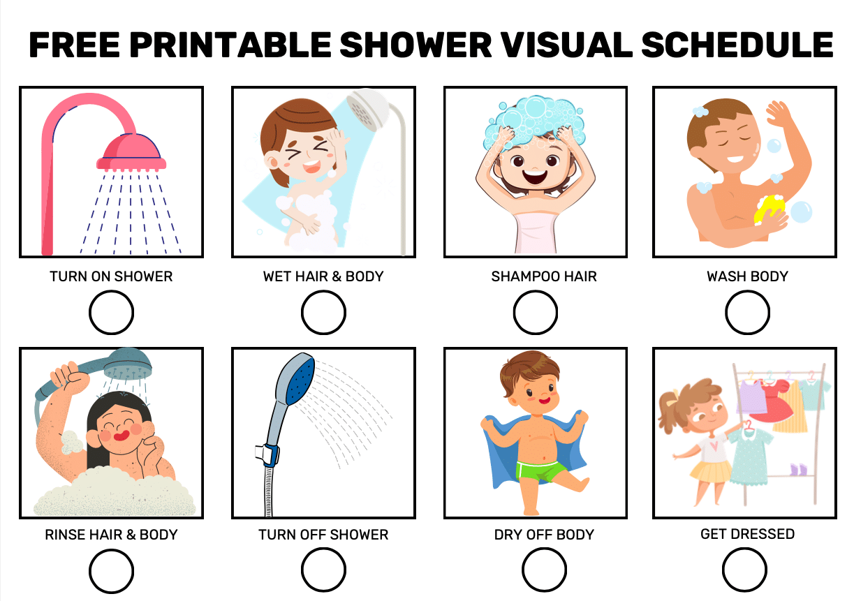 Free Printable Shower Chart