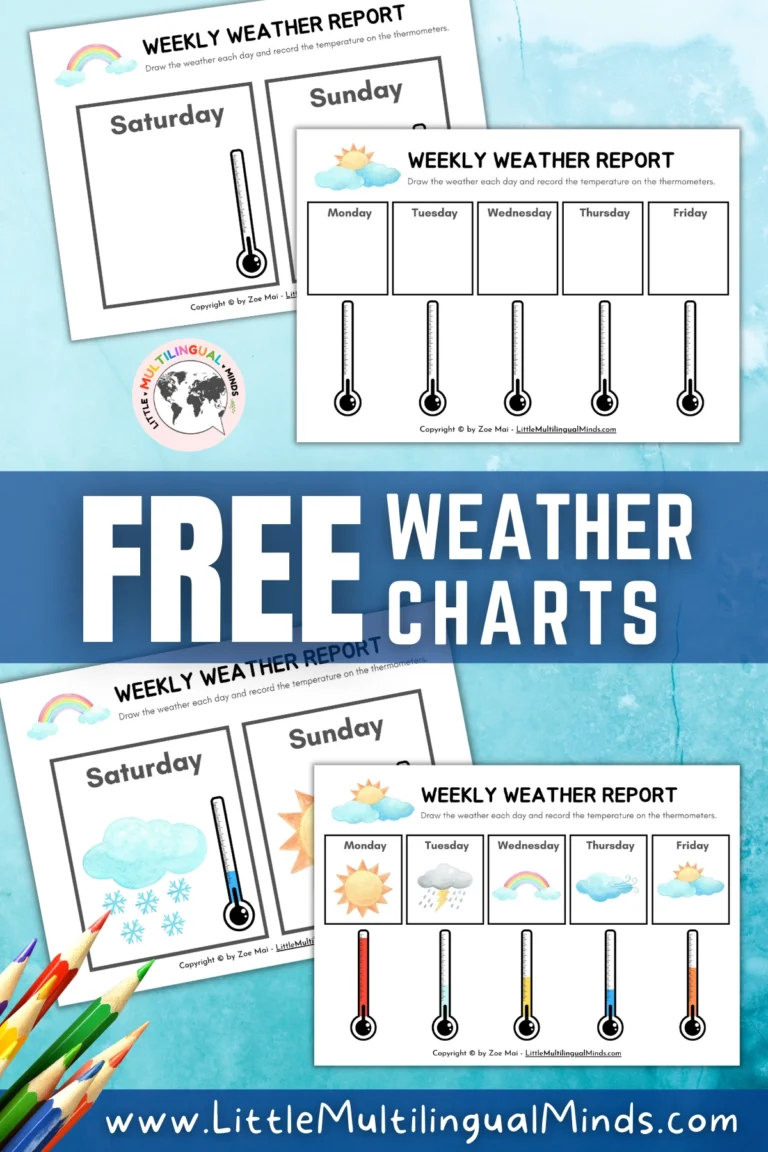 Free Weather Chart For Preschool Pre K And Kindergarten 