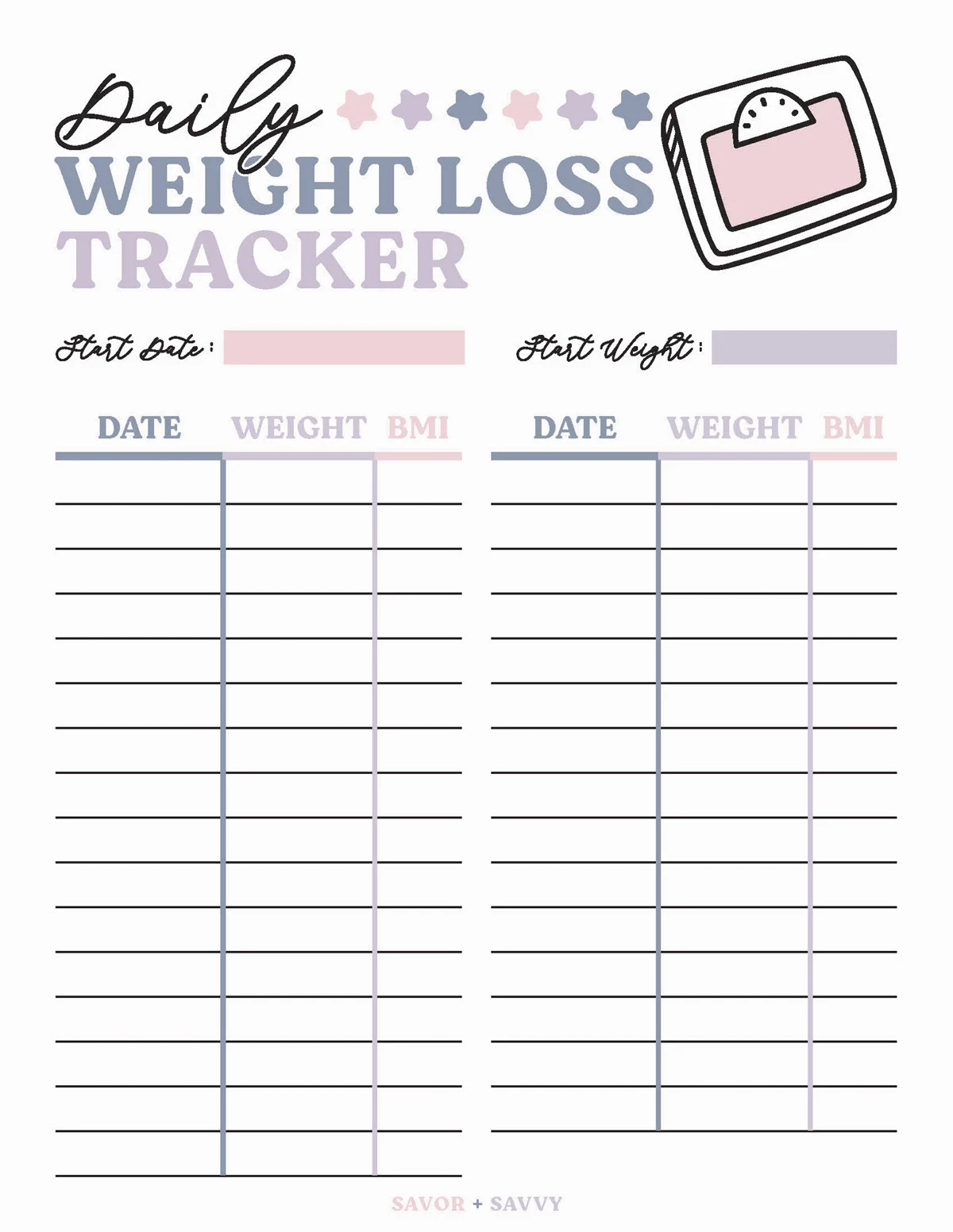 Free Weight Loss Printables