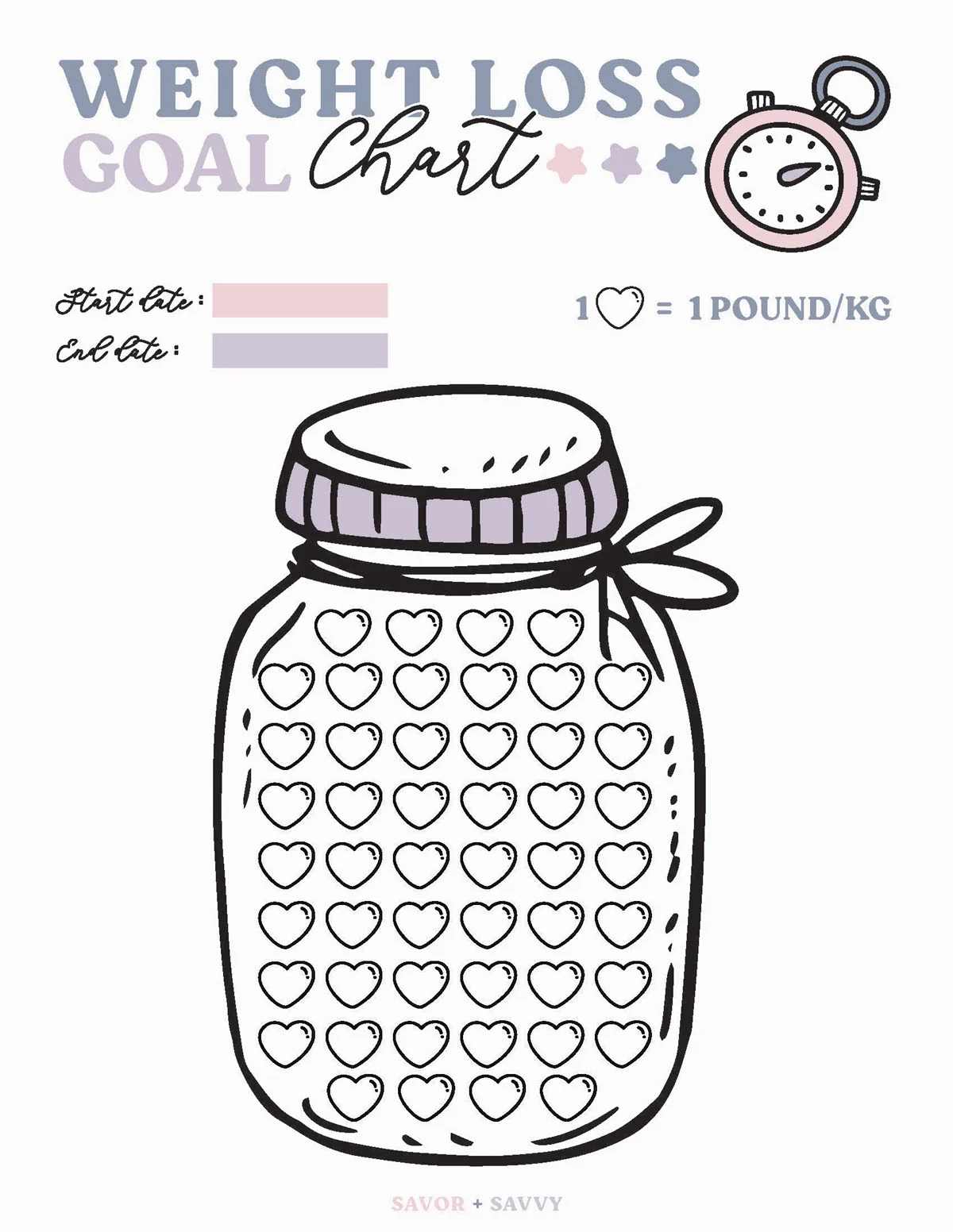 Free Printable Weight Loss Jar Printable