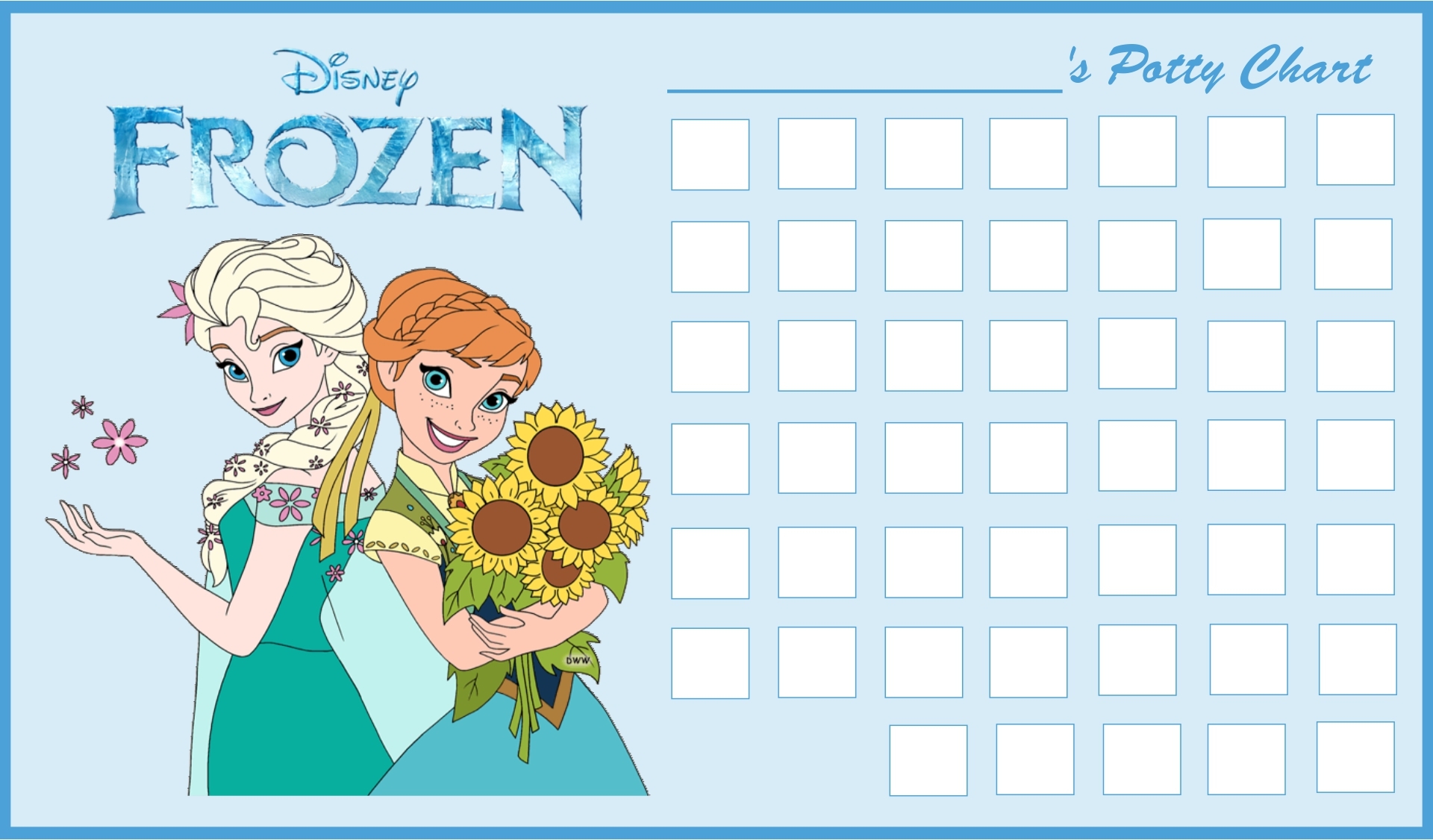 Disney Sticker Chart Printable