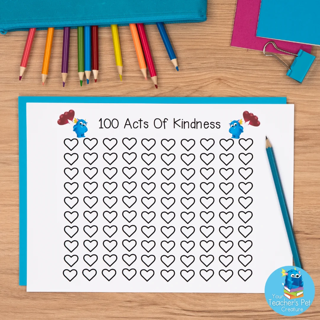Printable 100 Acts Of Kindness Chart