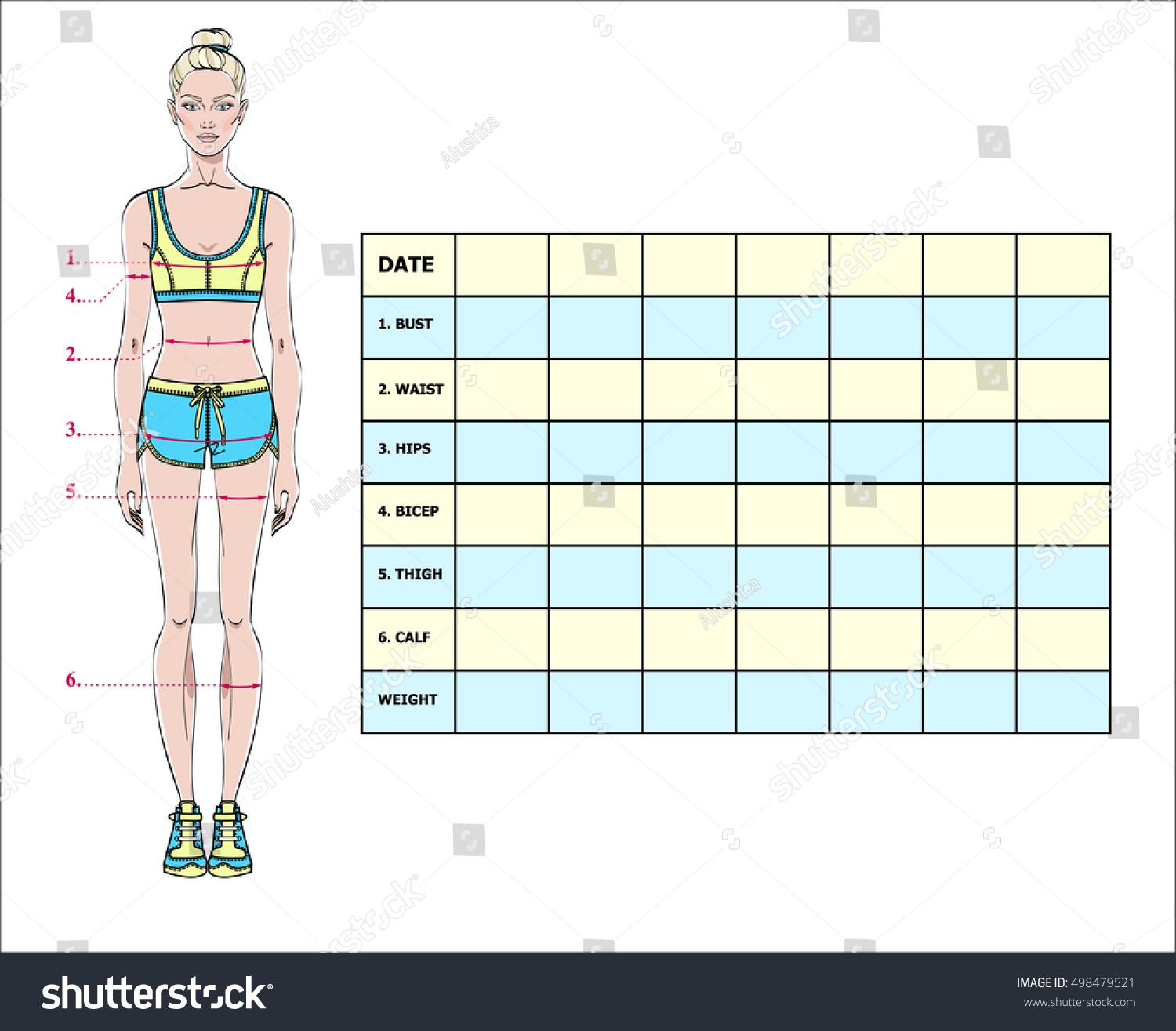 Measurement And Weight Loss Chart