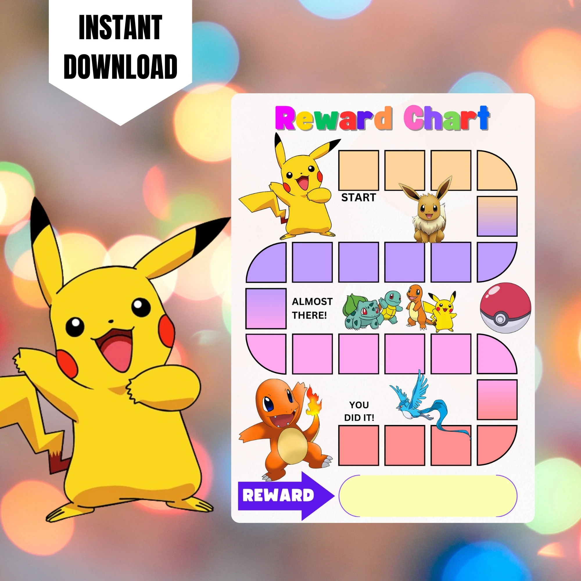 Pokemon Printable Reward Chart