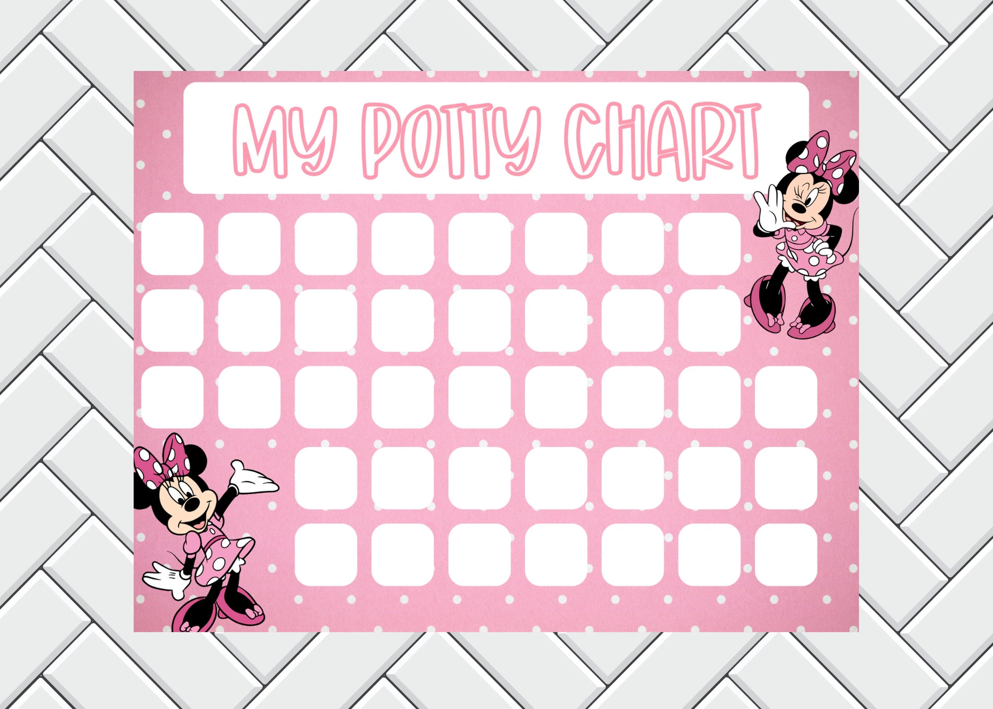 Printable Potty Training Chart Minnie Mouse