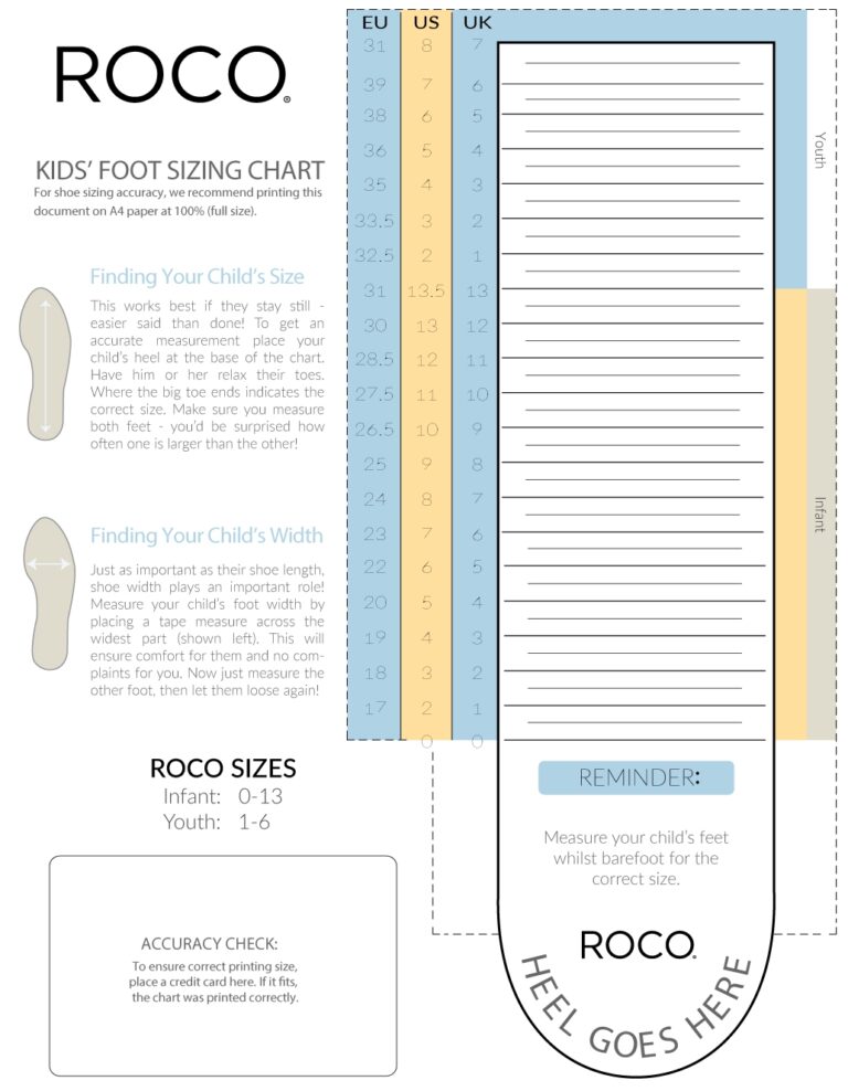 Printable Boots Size Chart Printable Sneaker Size Guide Foot Biggest Youth Size Shoe