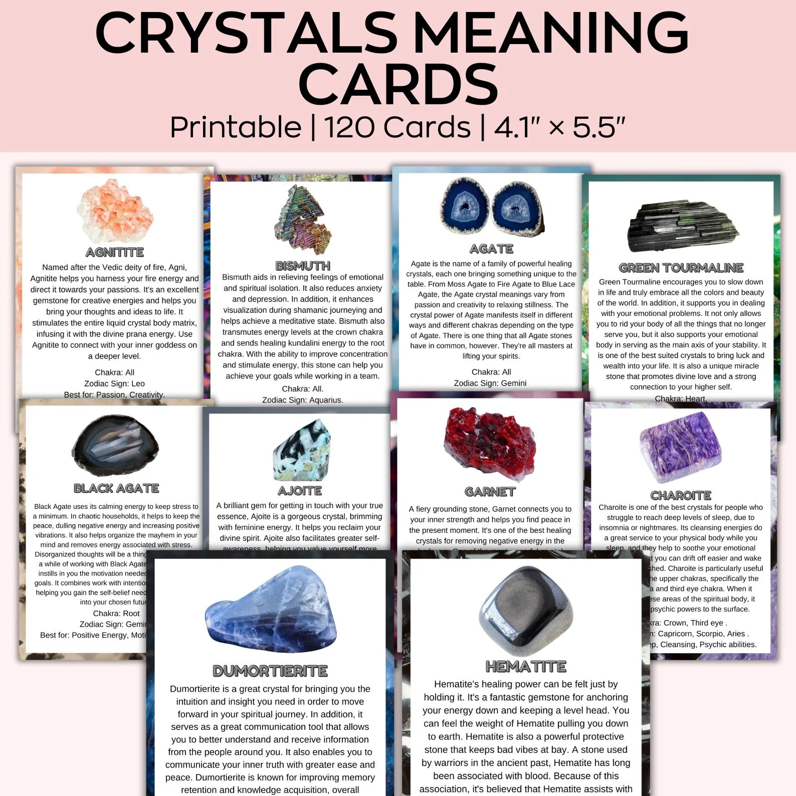 Printable Gemstone Correspondence Chart