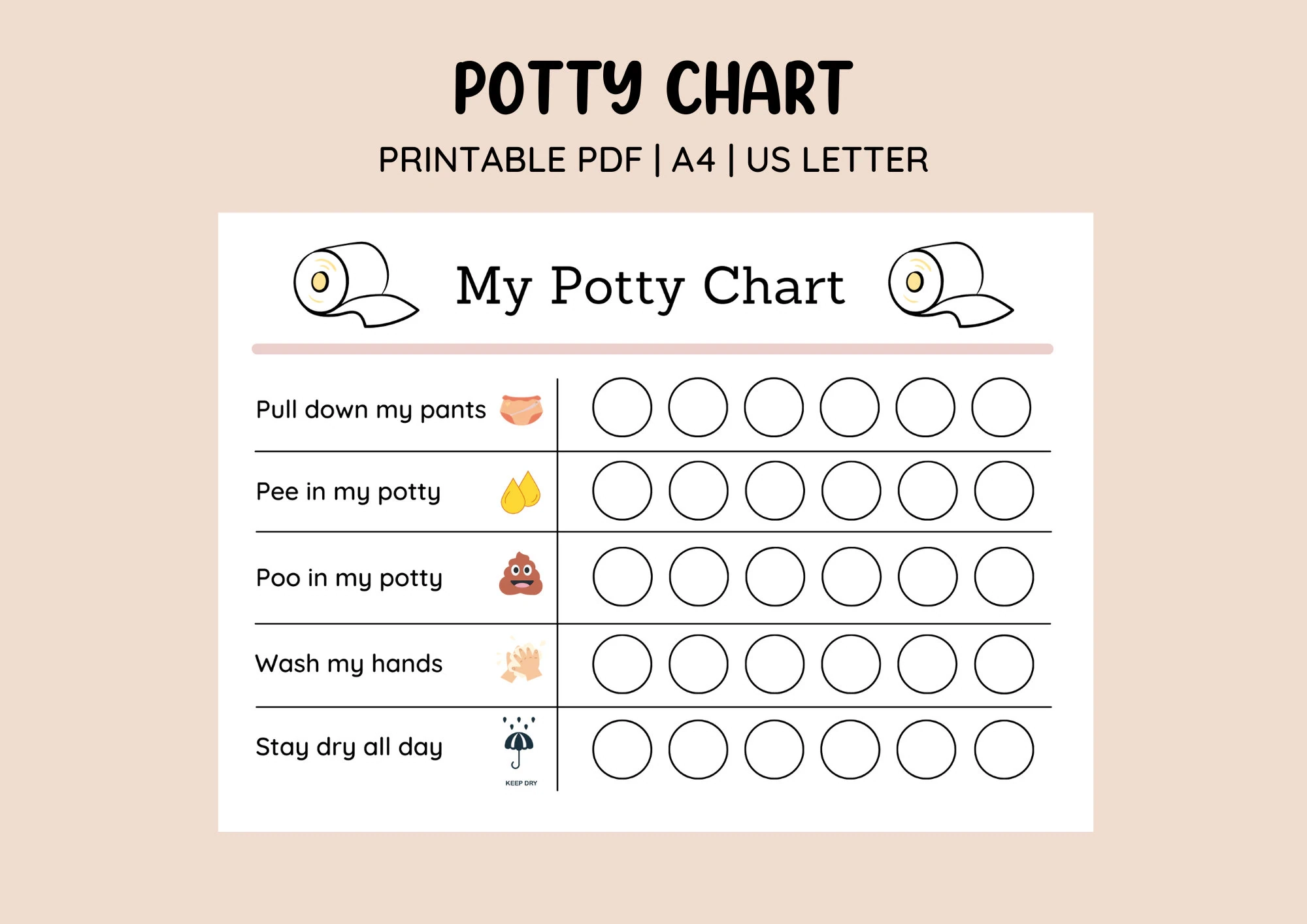Toilet Training Sticker Chart Printable