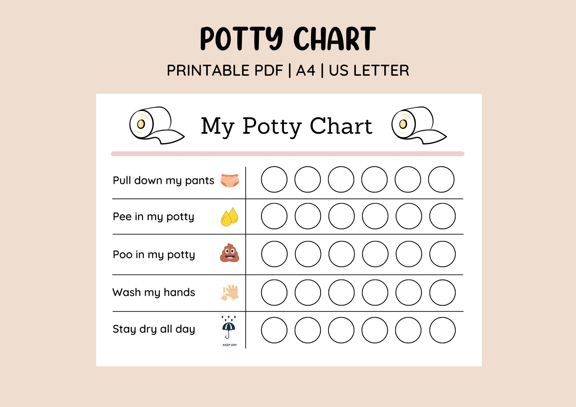 Printable Toilet Training Rewards Chart