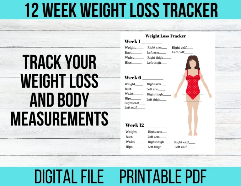 Printable Weight Loss Tracker Body Measurement Tracker 12 week Weight Loss Record Sheet Body Measurement Tracking Sheet Etsy