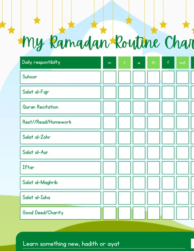Ramadan Kids Routine Chart Chore Chart Activity Check List To Do List Ramadan Planner Ramadan Activity Chart Islamic Planner Islamic Etsy