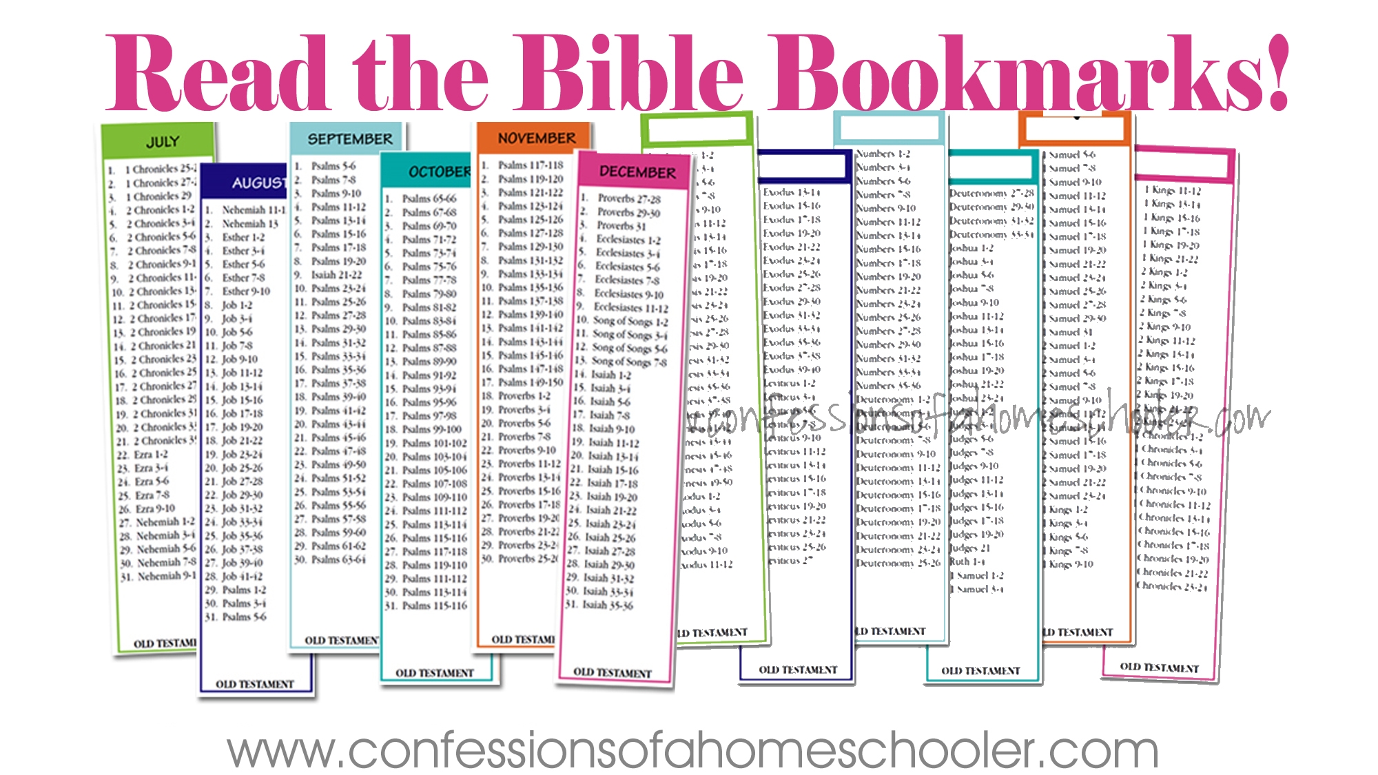 Printable Bible Reading Chart