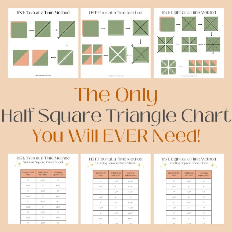 The Only Half Square Triangle Chart You Will EVER Need 