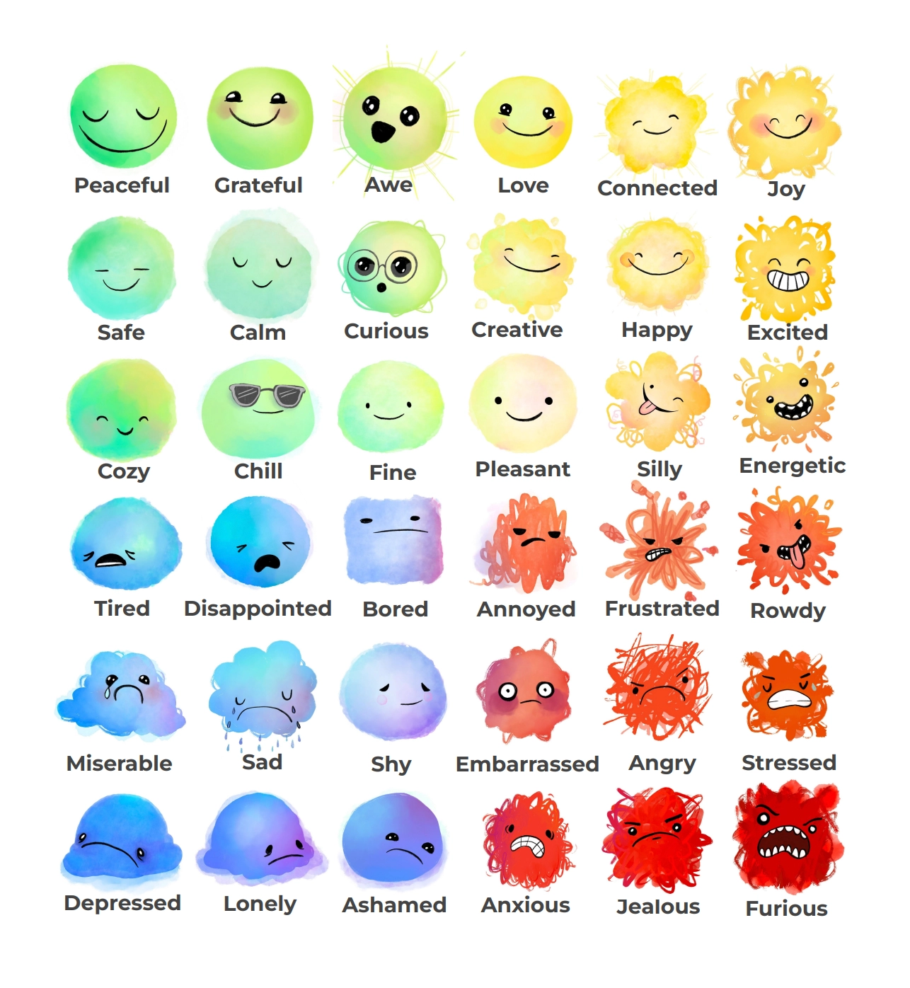 Printable Feelings Chart For Preschoolers Printable Feelings Chart For Preschoolers