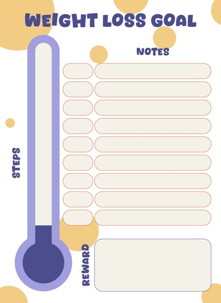 Weight Loss Thermometer 10 Free PDF Printables Printablee