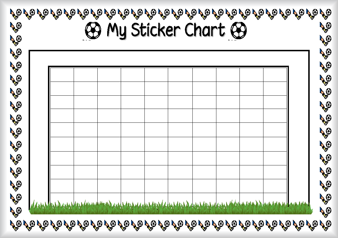 Free Printable Sticker Chart Football
