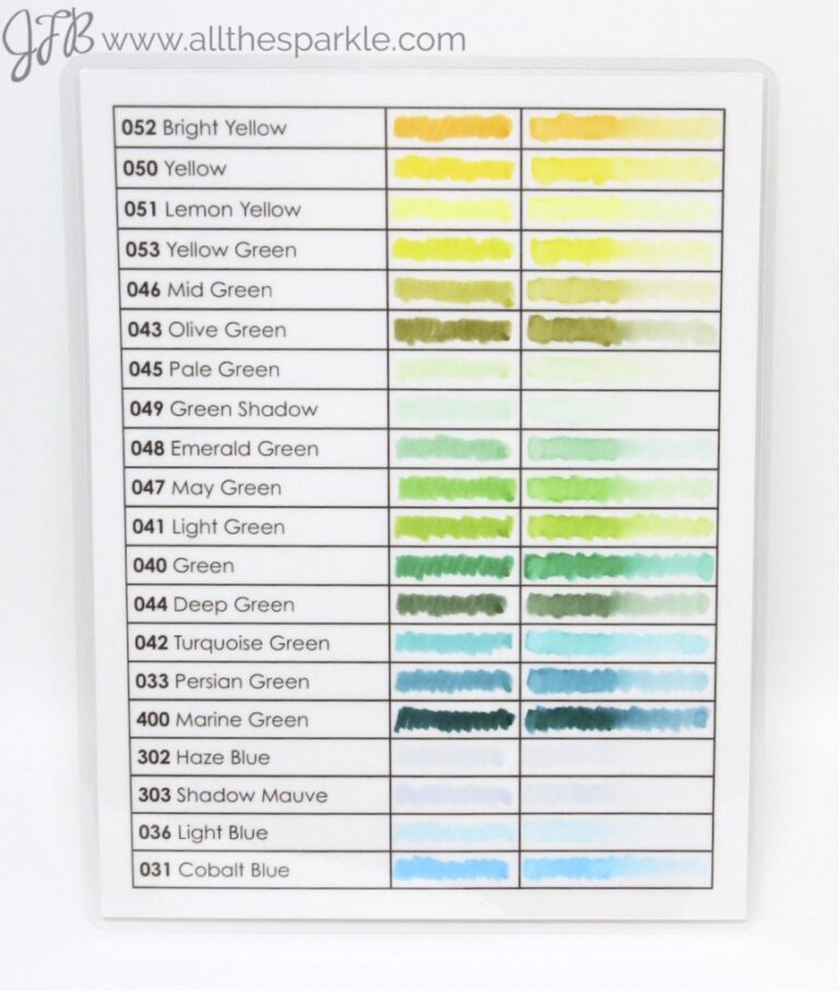 Zig Clean Color Real Brush Swatch Card Download And A Revelation All The Sparkle